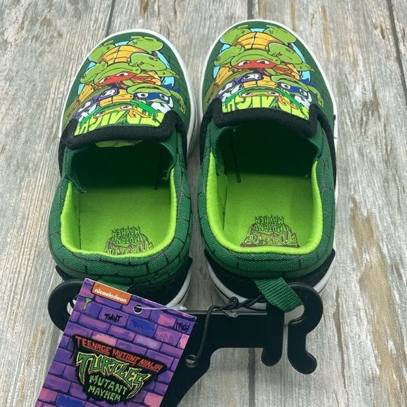 Baby Toddler Boys Slip-On Teenage Mutant Ninja Turtle Shoes Sneakers Size 7 - Picture 5 of 8